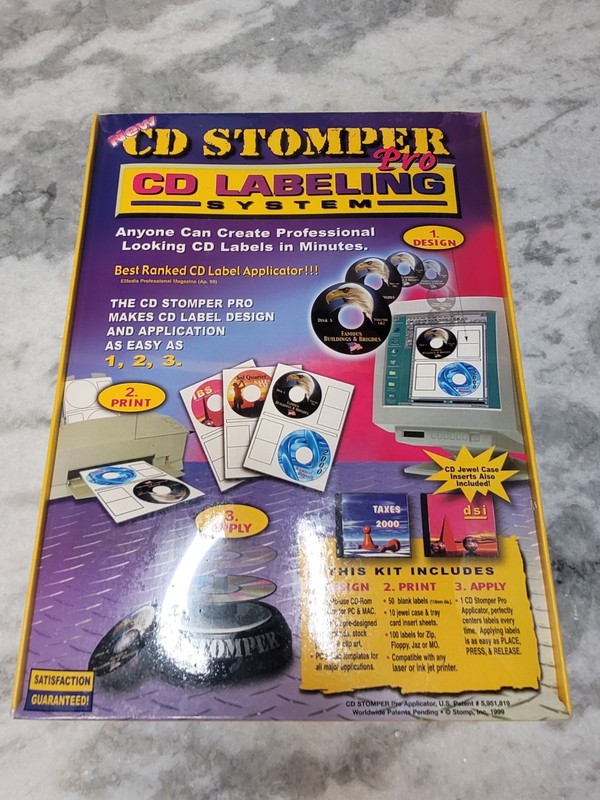 StompSoft CD Stomper Pro CD Labeling System for Windows & MacOS – CD Format 1999