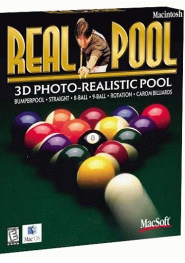 Real Pool MAC CD Bumper Straight 8-Ball 9-Ball Rotation Carom billiards game!
