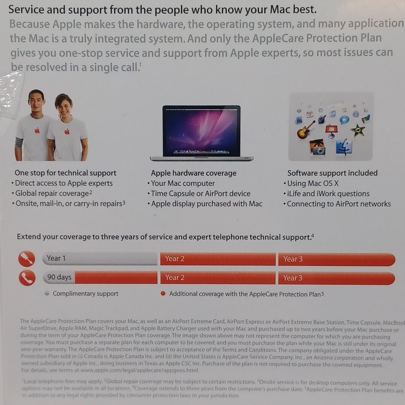 AppleCare Protection Plan for iPad Mac New (Sealed) gallery