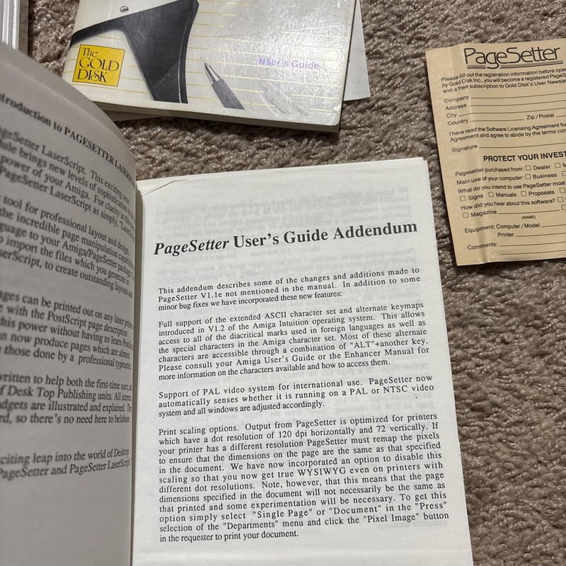 Page Setter Commodore Amiga Program on 3.5" disk Complete with User Guide gallery