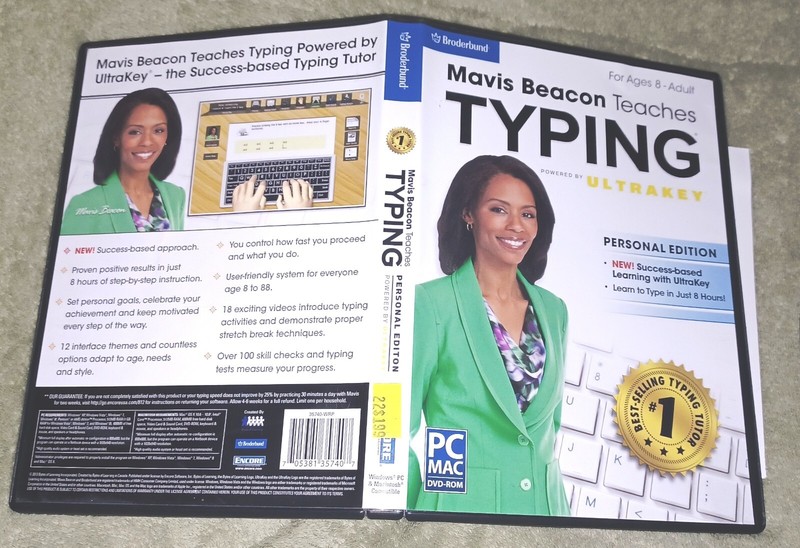 Mavis Beacon Teaches Typing Computer Software Windows/PC/MAC Ultrakey Broderbund gallery