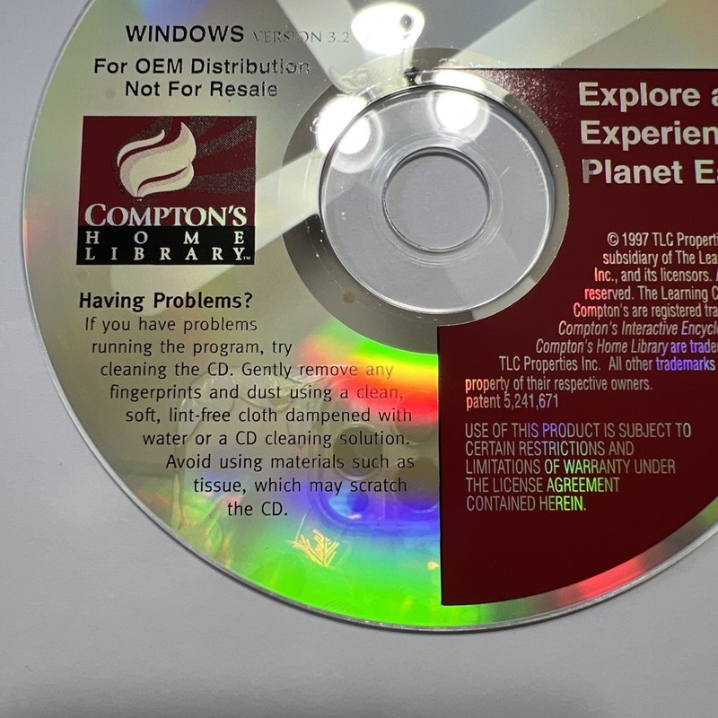 Comptons 3D World Atlas Deluxe CD Rom PC Windows 3.2 Vintage 1997 gallery