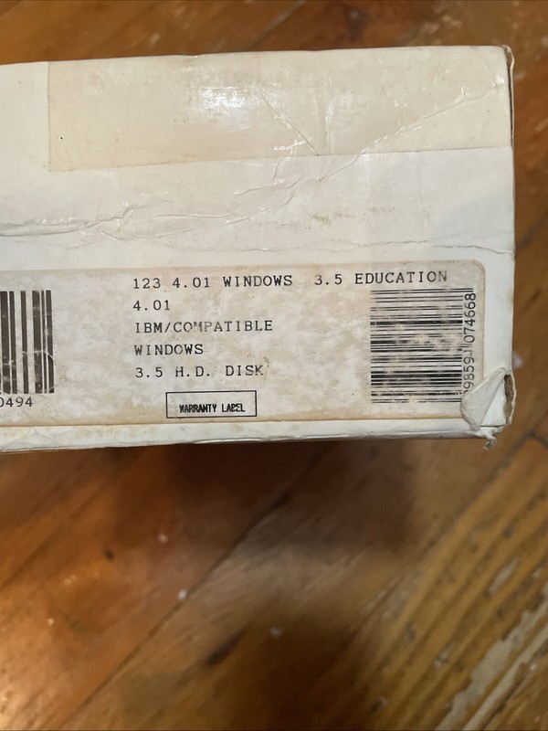 Lotus 123 Spreadsheet for Windows Release 4 Full Box. Never Used. gallery