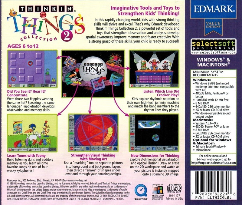 Thinkin' Things Collection 2 - Kids Edutainment Ages 6-12 PC Software Sealed New gallery