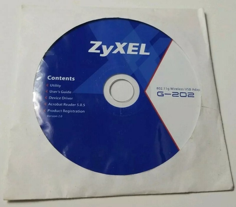 ZyXEL 802.11g Wireless USB Adapter PC CD-ROM 2006