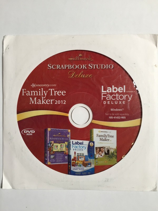 Hallmark Scrapbook Studio Deluxe ** Family Tree (2012) & Label Factory Deluxe **