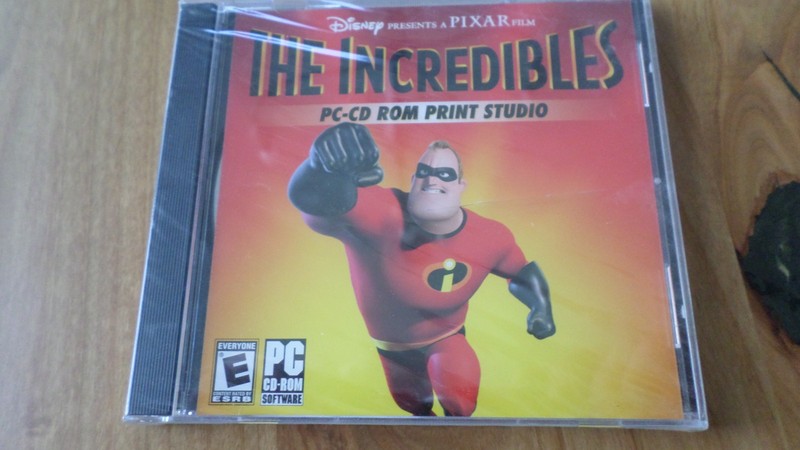 The Incredibles PC CD-ROM Print Studio Disney Pixar Windows 98/Me/XP New Sealed