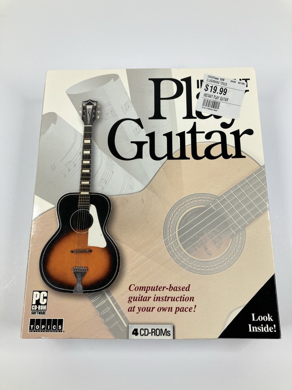 Instant Play Guitar 4 CD-ROMs Computer PC Software Big Box Vintage Sealed NIB