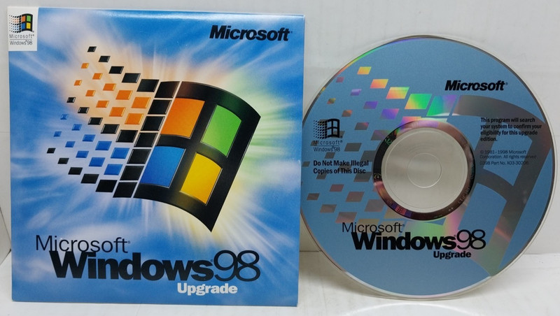 Microsoft Windows 98 Upgrade For Windows Users CD-ROM w/ Product Key
