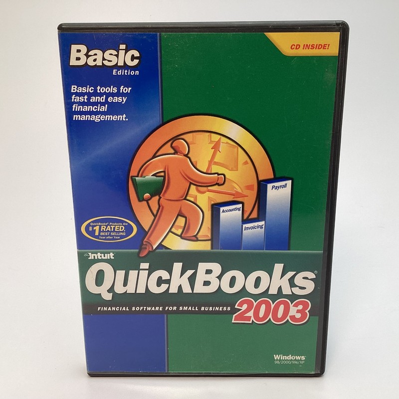 Intuit QuickBooks 2003 Basic Edition Financial Software for Windows 98/XP – READ