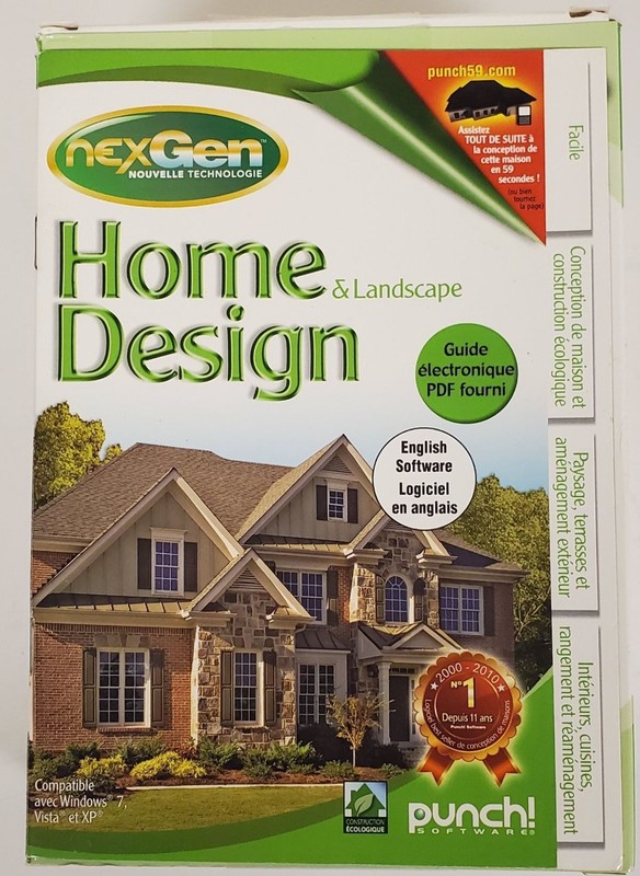 NexGen Home & Landscape Design Premium CD and Books, Original Packaging Punch 59
