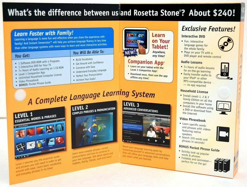NEW Instant Immersion Family Deluxe Mandarin Chinese Levels 1 2 3 PC/Mac/Tablet gallery
