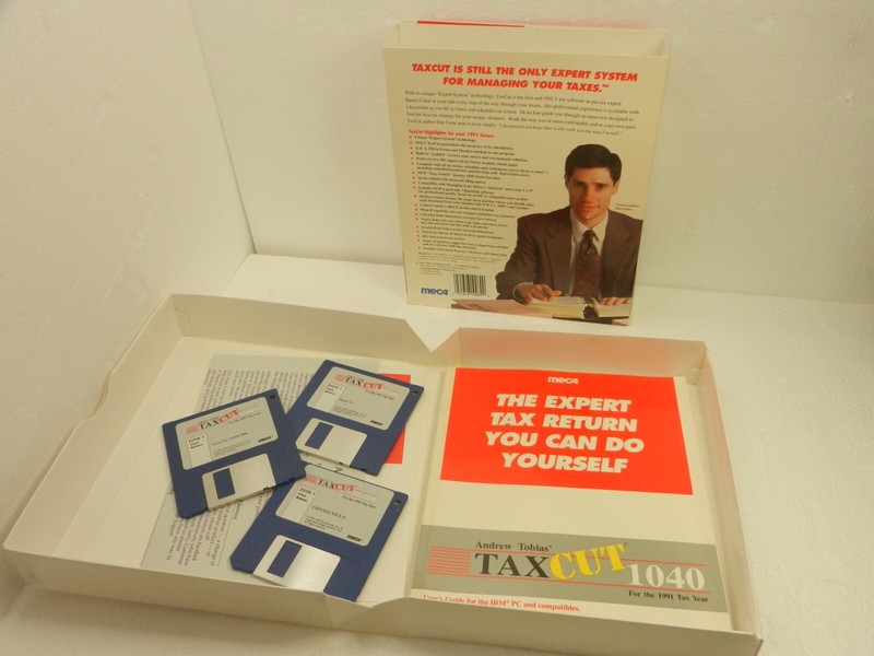 Vintage - Andrew Tobias Tax Cut 1040 MECA Software 3.25” Disks for Windows gallery