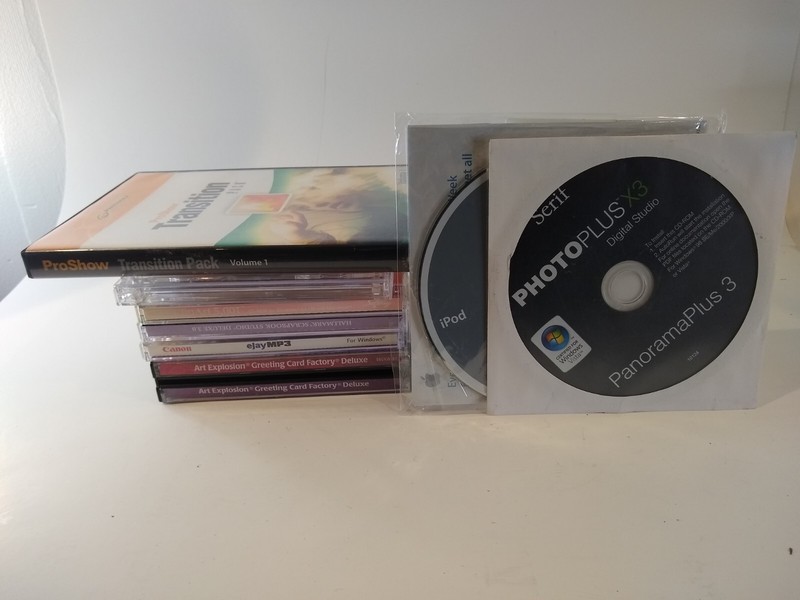 Lot Of Computer Software Greeting Card Factory Deluxe, Ejay Mp3, Hallmark Scrapb