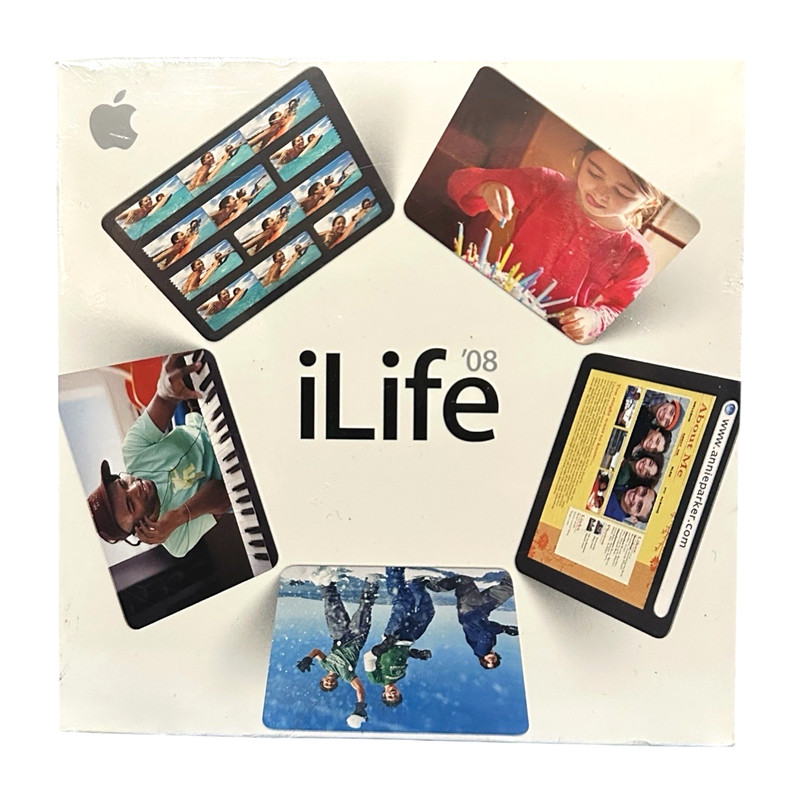 Apple iLife 08 Retail Box New Sealed iPhoto iMovie GarageBand iWeb iDVD 2008