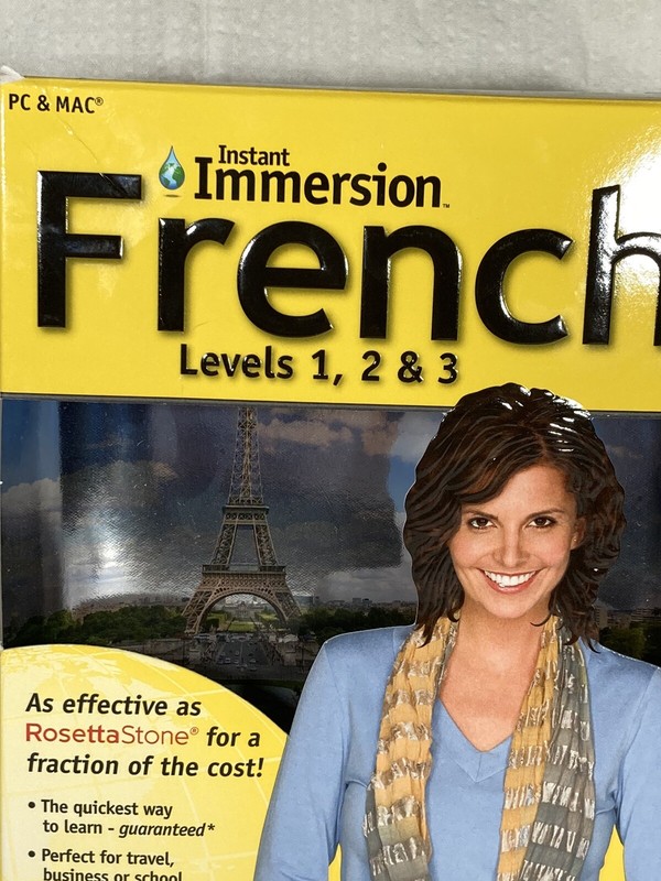 French Levels 1, 2, 3 Instant Immersion For PC and Mac Sealed Box CD Rom gallery