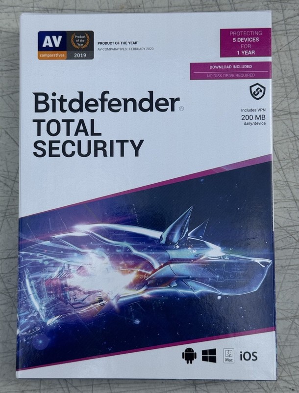 Bitdefender Total Security 2026- 1 Year 5 Devices BRAND NEW SEALED