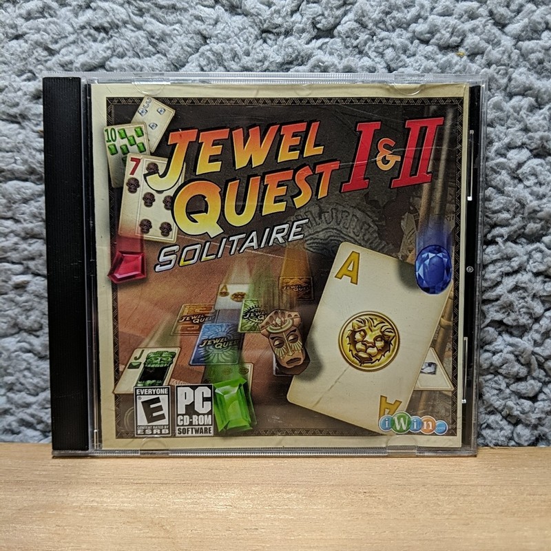 Jewel Quest I & II Solitaire PC Rom Software CD