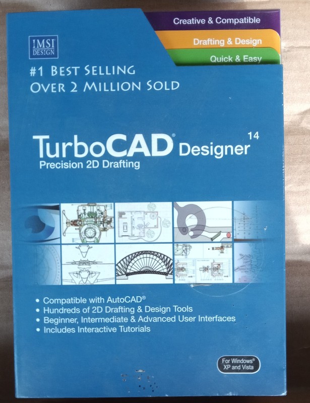 IMSI Design TurboCAD Designer 14 Software 2D Training Software Windows XP Vista