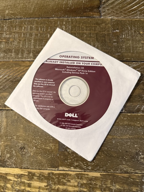 Dell Operating System Windows XP Home Edition Software PC Cd Rom