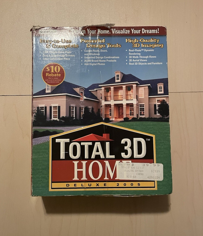 Total 3D Home Deluxe (2005, 2 CD-ROM Set) w/User’s Guide