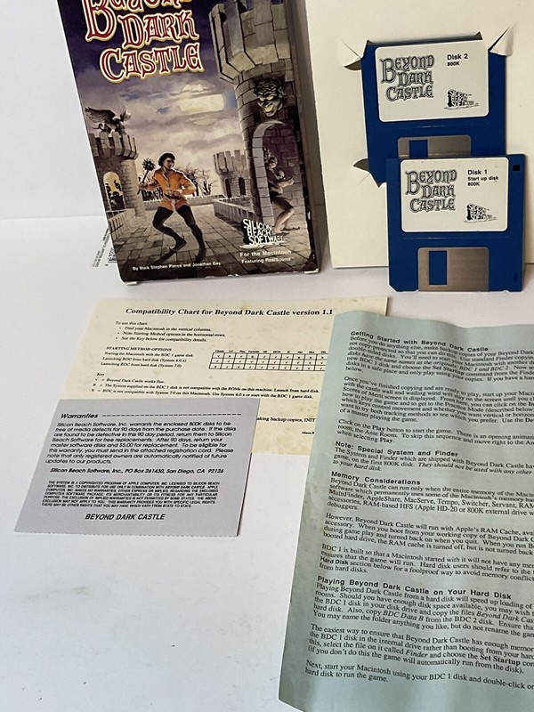 Vintage Macintosh Computer RPG Silicon Beach Software Beyond Dark Castle gallery
