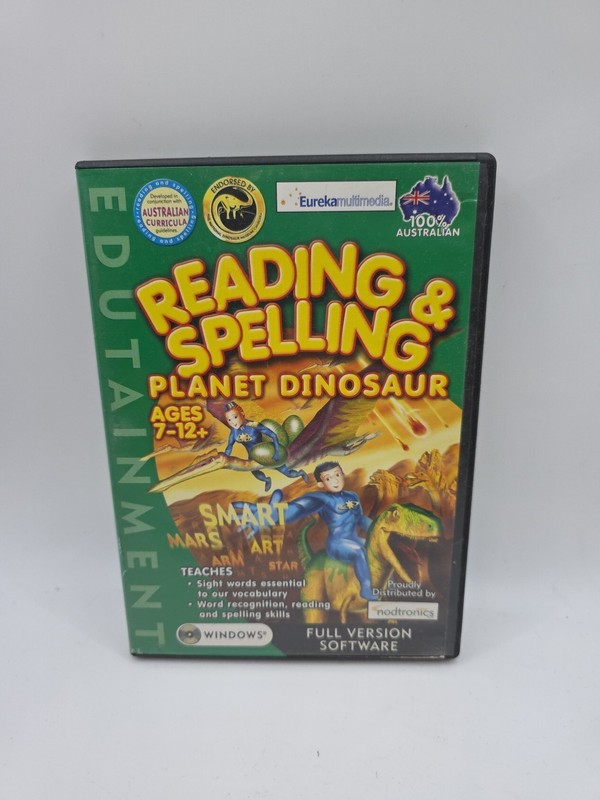 READING & SPELLING PLANET DINOSAUR AGES 7-12+ PC CD + Manual