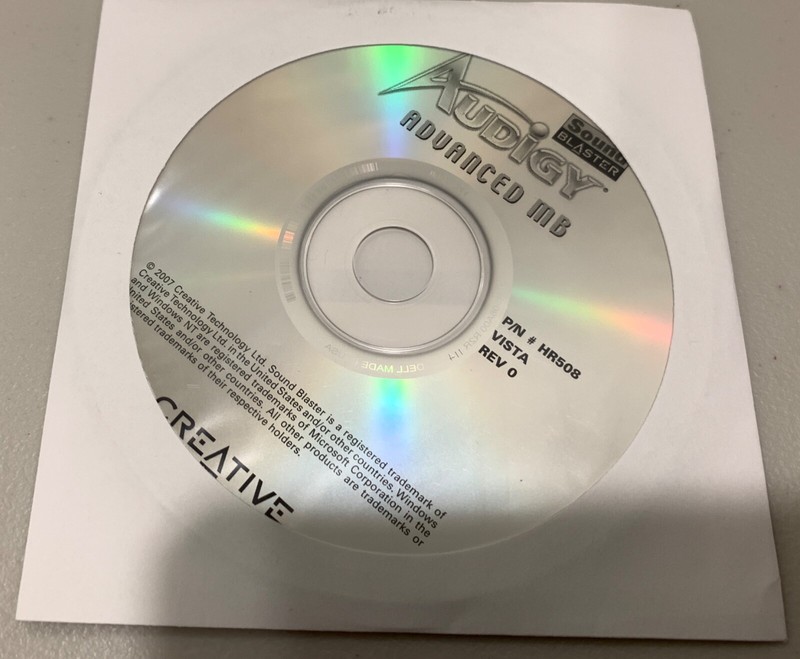 Audigy Advanced MB Sound Blaster CD 2007 Creative Technology Software HR508