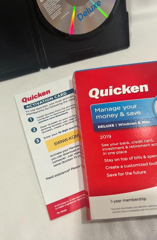 Quicken Deluxe 2019 CD, 1-Disc Windows & Mac Software Manage Money gallery