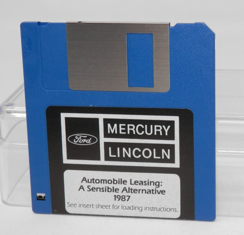Ford Lincoln Mercury Automobile Leasing 1987 Software • Vintage 3.5″ Disk