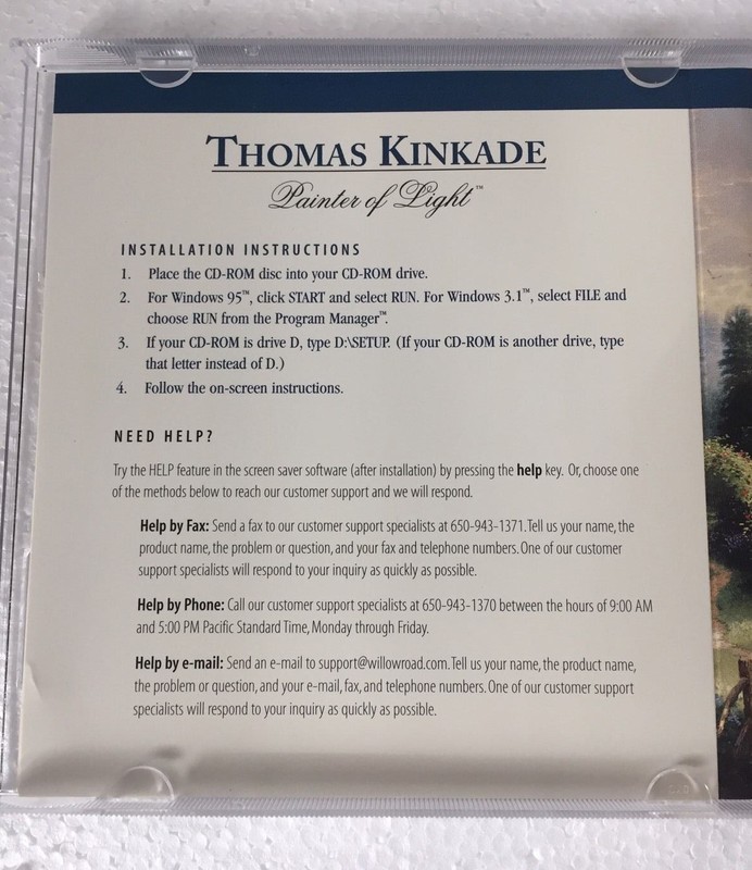 Thomas Kinkade Painter Of Light Inspirational Screen Saver PC CD-ROM Windows 95 gallery