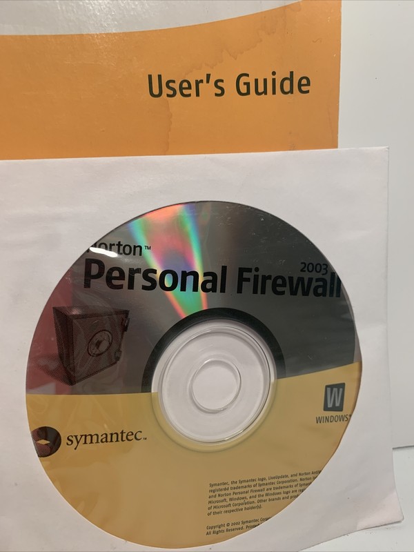 Norton Personal Firewall 2003 CD And User Guide New Sealed Disc gallery
