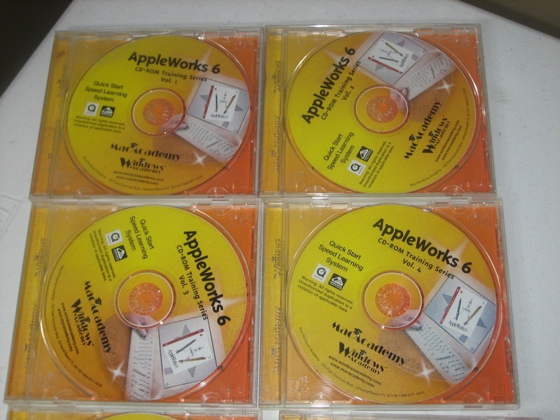 APPLEWORKS 6 VOL. 1-7 CD-ROM Training Series MacAcademy & Windows Academy gallery