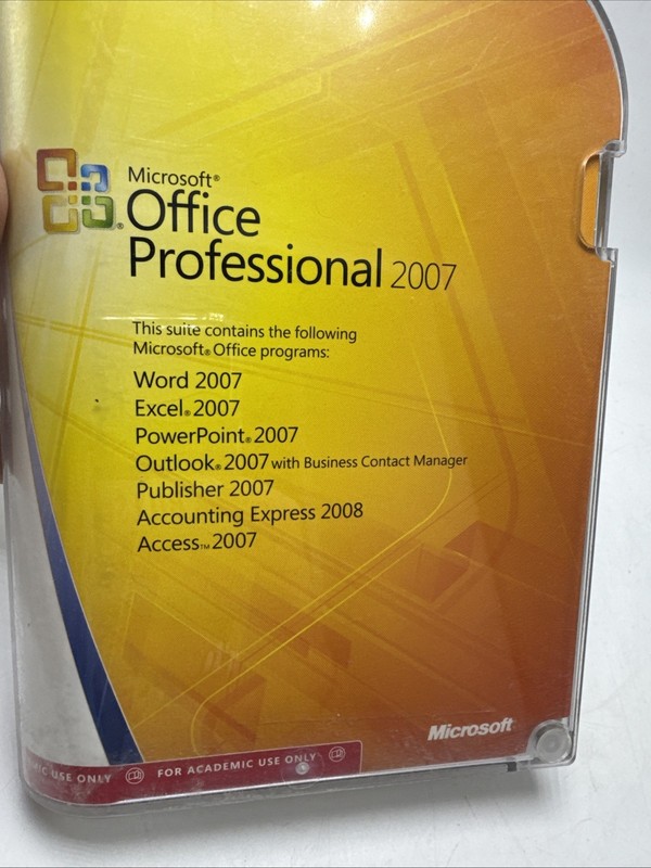 Microsoft Office Professional 2007 Full Version Academic Use Only New Sealed gallery