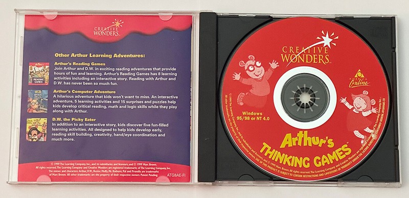Arthur's Thinking Games User Guide CD-ROM, PC Windows (1999, Creative Wonders) gallery