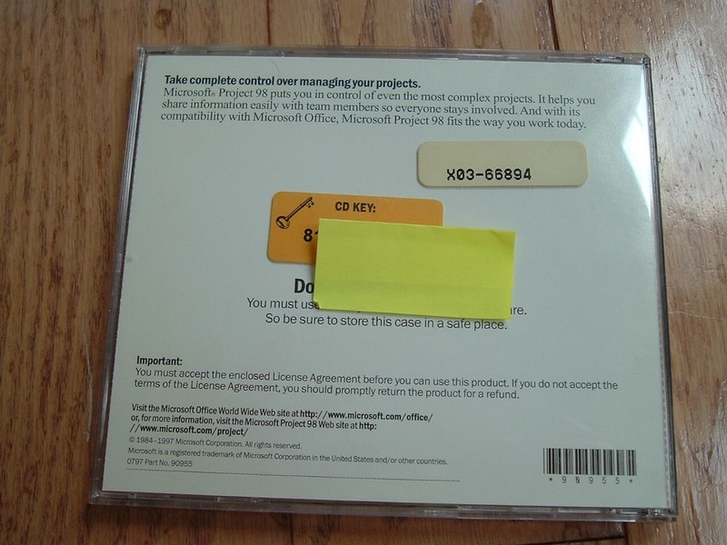Microsoft Project 98 - original CD disk with CD KEY ! gallery