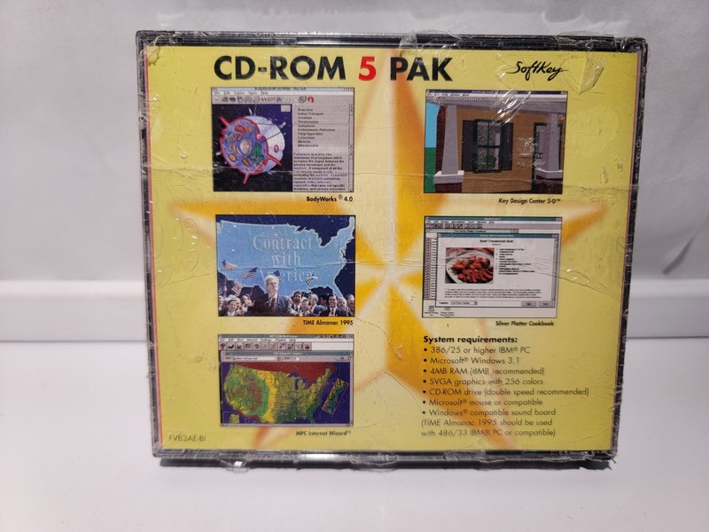 Vintage Soft Key CD Rom 5 Pack 5 Software Programs In One Pack Still Sealed gallery