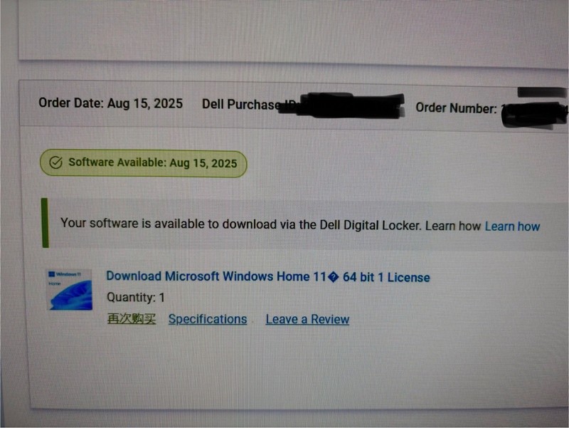 Legitimate Windows 11 Home Key - Purchased From Dell.