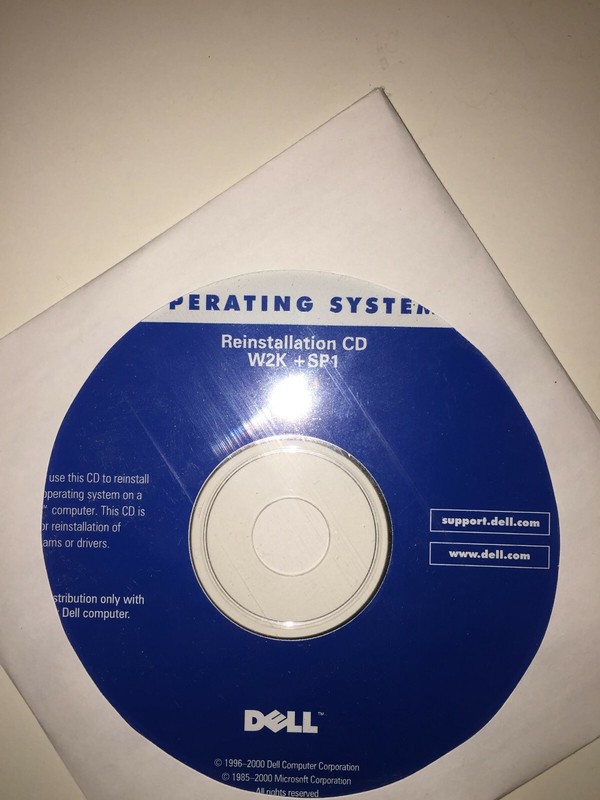 Dell Operating System Reinstallation CD W2K + SP1