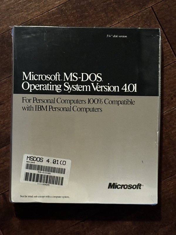 Microsoft MS-DOS 4.01 Complete Retail Box 5.25″ Floppy Disks *NEW & SEALED*