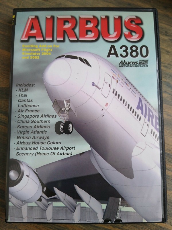 Airbus A380 Microsoft Flight Simulator 2002 2004 Ad-on Software PC w/ Keycode