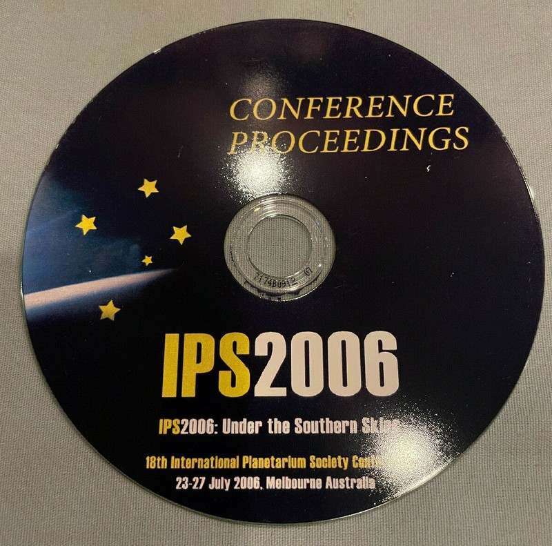 International Planetarium Society IPS 2006 Conference Proceedings PC Software CD