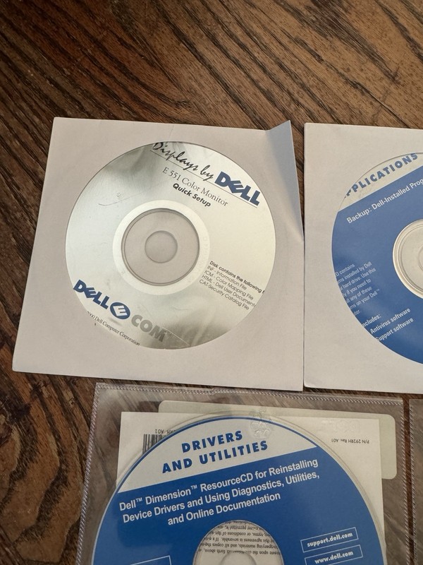 Dell Dimensions Resource CD Applications Drivers and Utilities Display Lot gallery