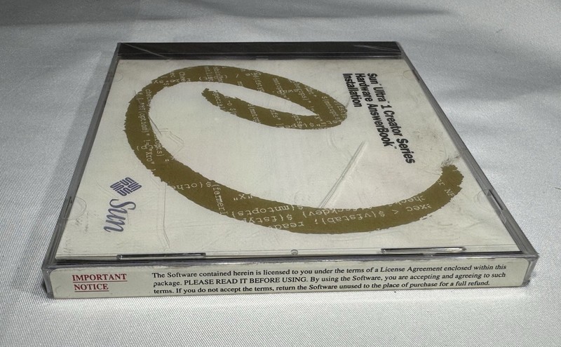 Sun Ultra 1 Creator Series Hardware AnswerBook Installation - Sealed CD-ROM gallery