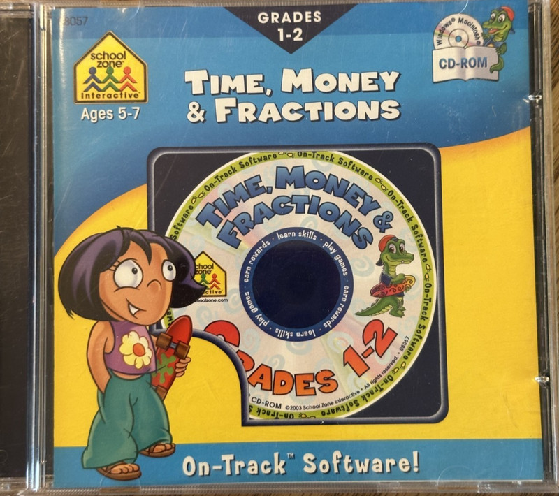 Vintage 2004 School Zone Educational CD-ROM GRADE 1 + 2 Vocab Puzzles Ages 5 6 7