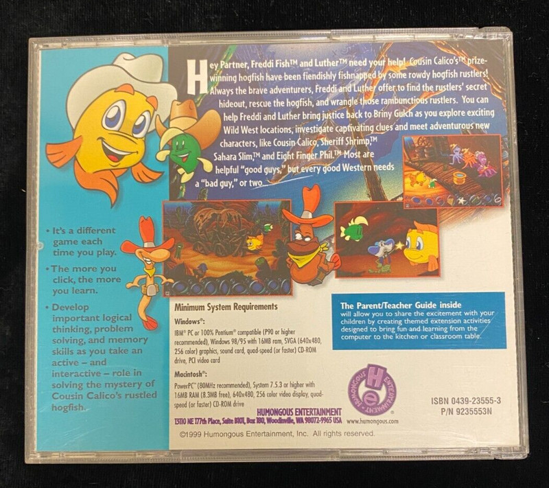 FREDDI FISH 4 THE CASE OF THE HOGFISH RUSTLERS OF BRINY GULCH 1999 CD ROM/PC MAC gallery