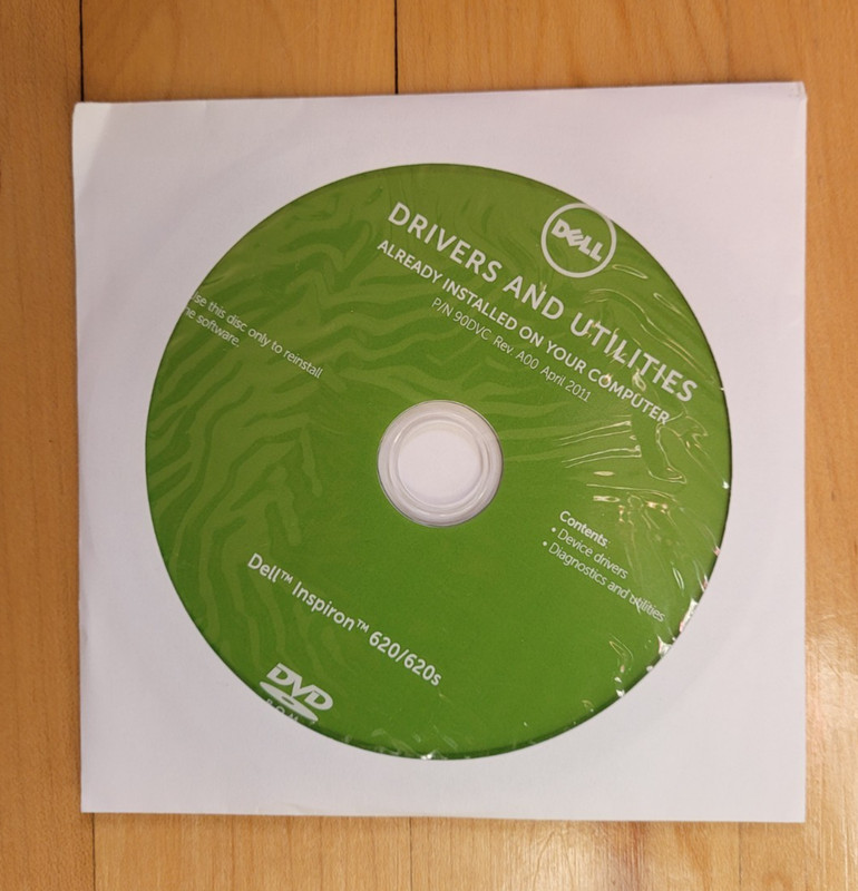 Dell Drivers & Utilities DVD For Reinstalling Inspiron 620’s Computer Software