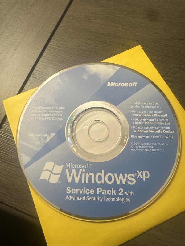 Microsoft Windows XP Service Pack 2 SP2 CD No Key Disc Only OEM Genuine