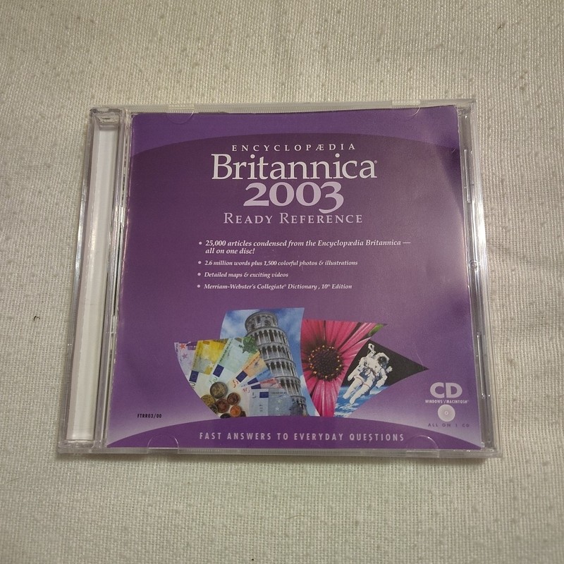 Encyclopedia Britannica 2003 Ready Reference CD