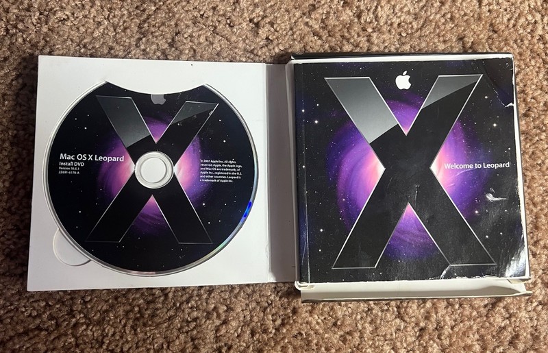 Mac OS X Leopard 10.5 Install DVD + Manual – Original Apple Software
